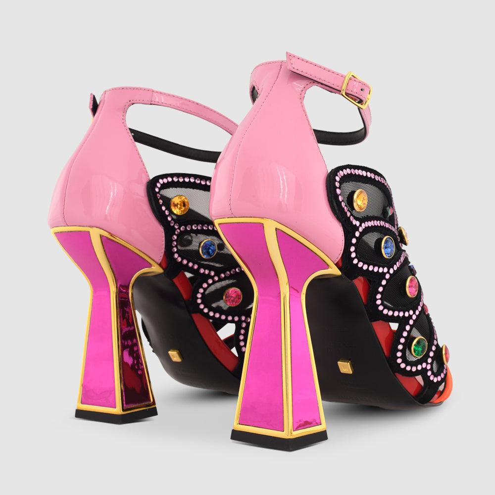 Kat Maconie Raya Sandals RS23 HOURGLASS HEEL Wild Rose/Multi