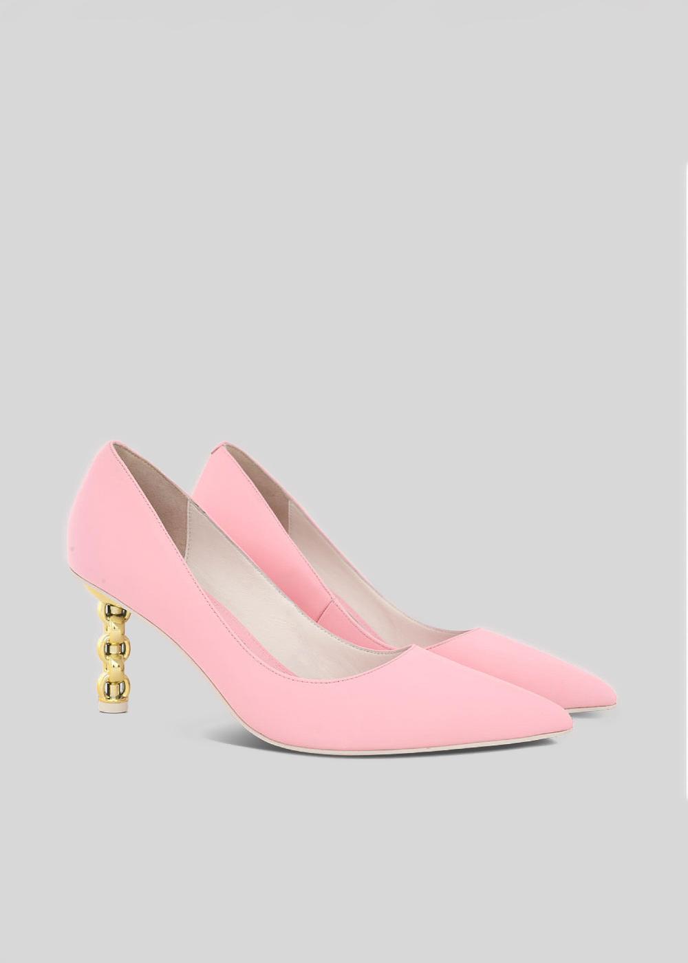 Kat Maconie Rei Pumps SS23 MID CHILETTO PUMPS Cheeky Pink