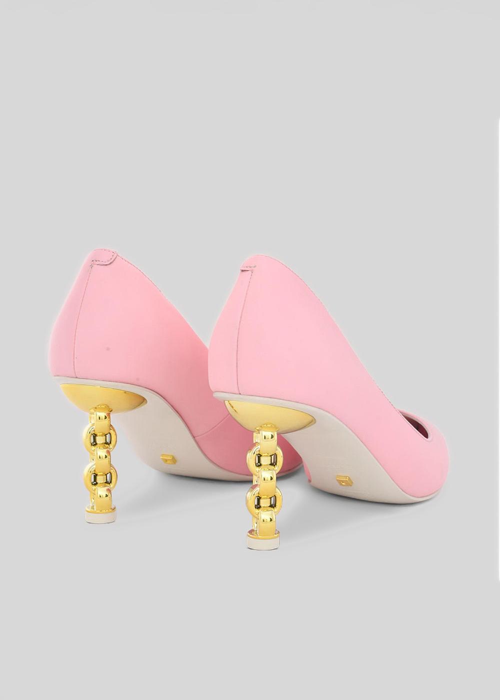 Kat Maconie Rei Pumps SS23 MID CHILETTO PUMPS Cheeky Pink