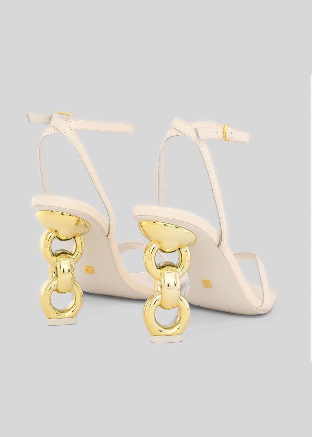 Kat Maconie Riri Sandals SS23 MULTI CHAIN SANDALS Coconut Cream