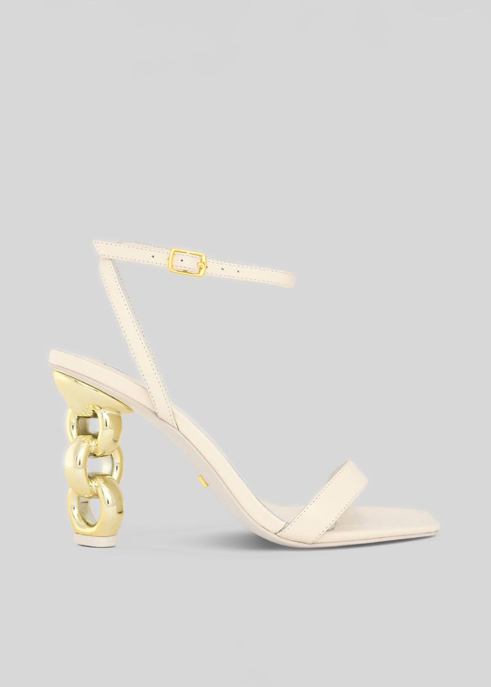 kat maconie Riri Sandals SS23 MULTI CHAIN SANDALS Coconut Cream