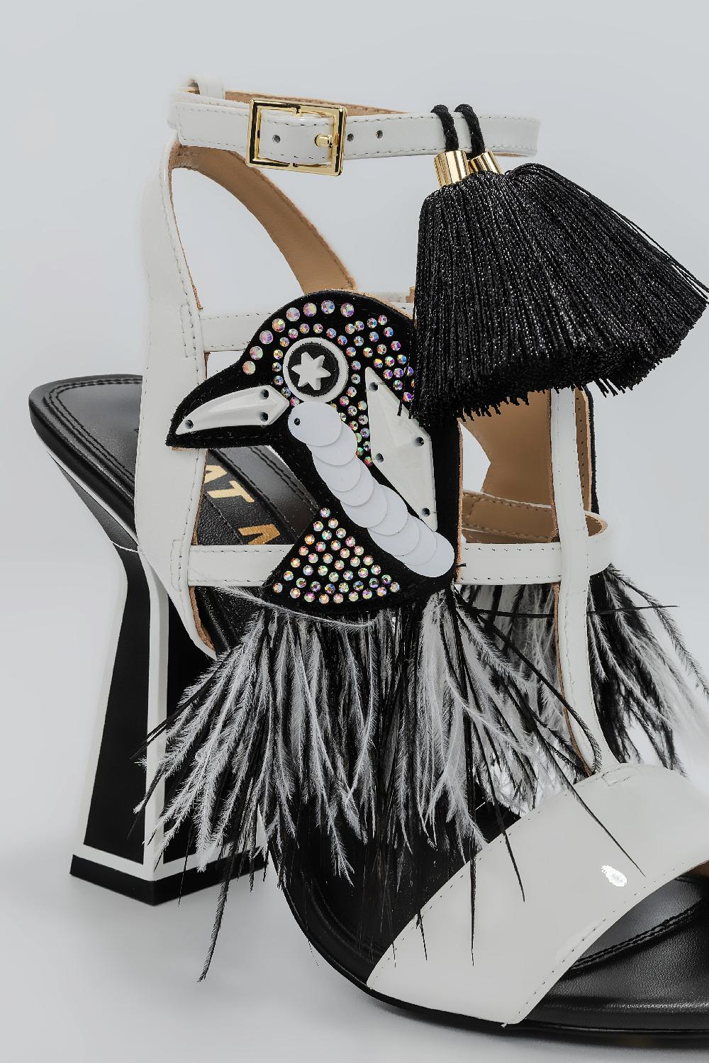 Kat Maconie ROH SANDALS SS25 HOURGLASS HEEL Monochrome