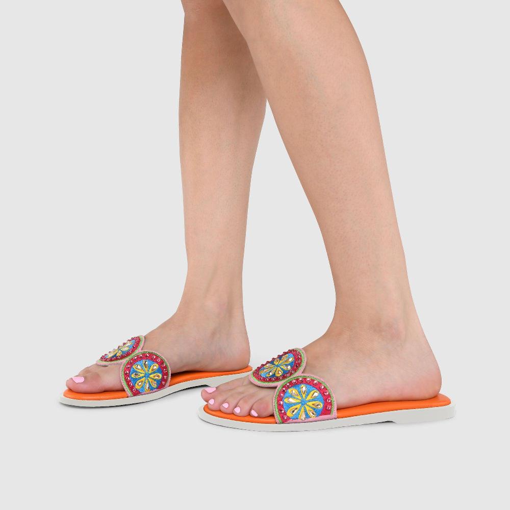 Kat Maconie Roku Sandals SS23 FLAT SANDALS Spritz Orange