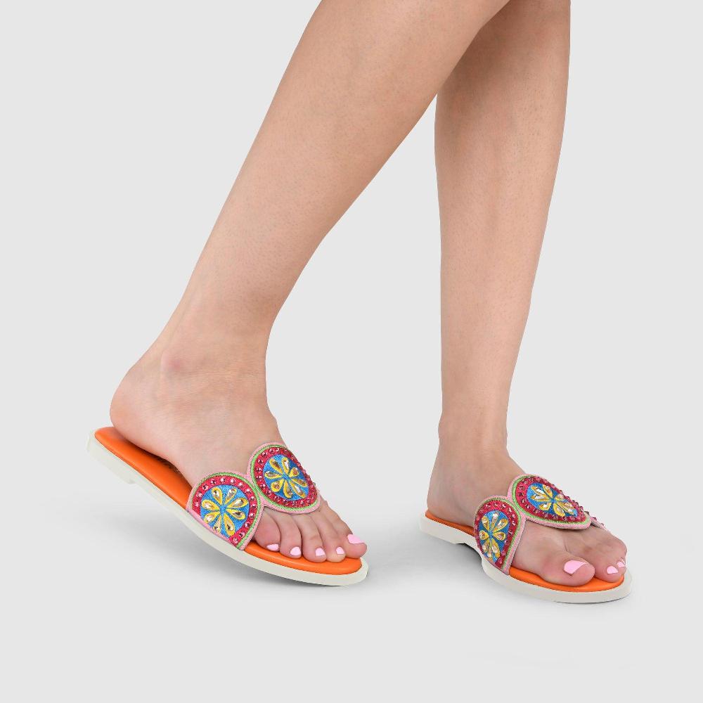 Kat Maconie Roku Sandals SS23 FLAT SANDALS Spritz Orange