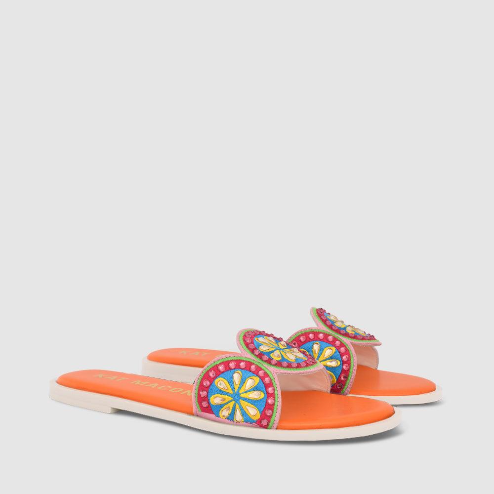 Kat Maconie Roku Sandals SS23 FLAT SANDALS Spritz Orange