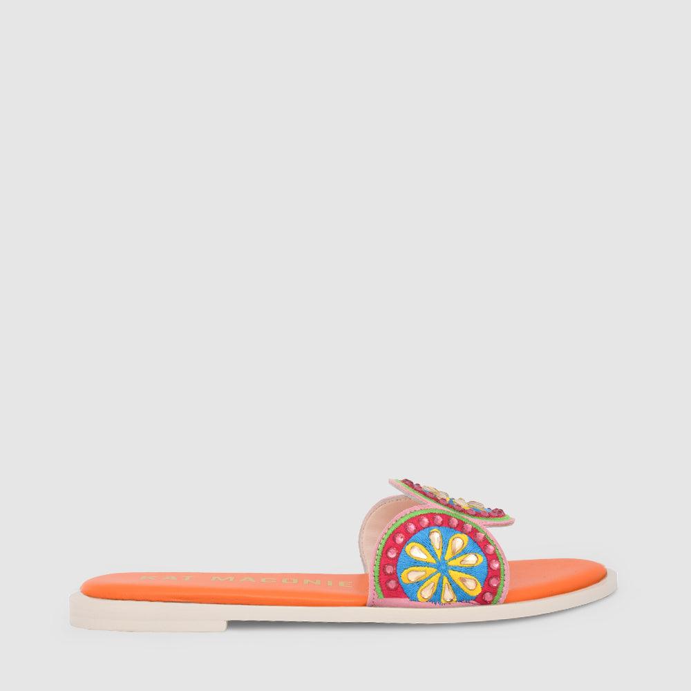 kat maconie Roku Sandals SS23 FLAT SANDALS Spritz Orange