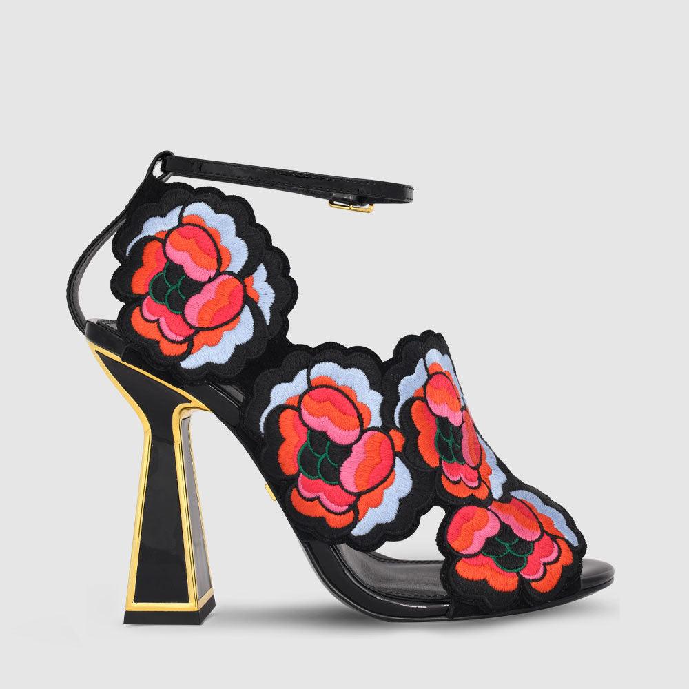 kat maconie Rosie Sandals AW22 HOURGLASS HEEL Black/Multi