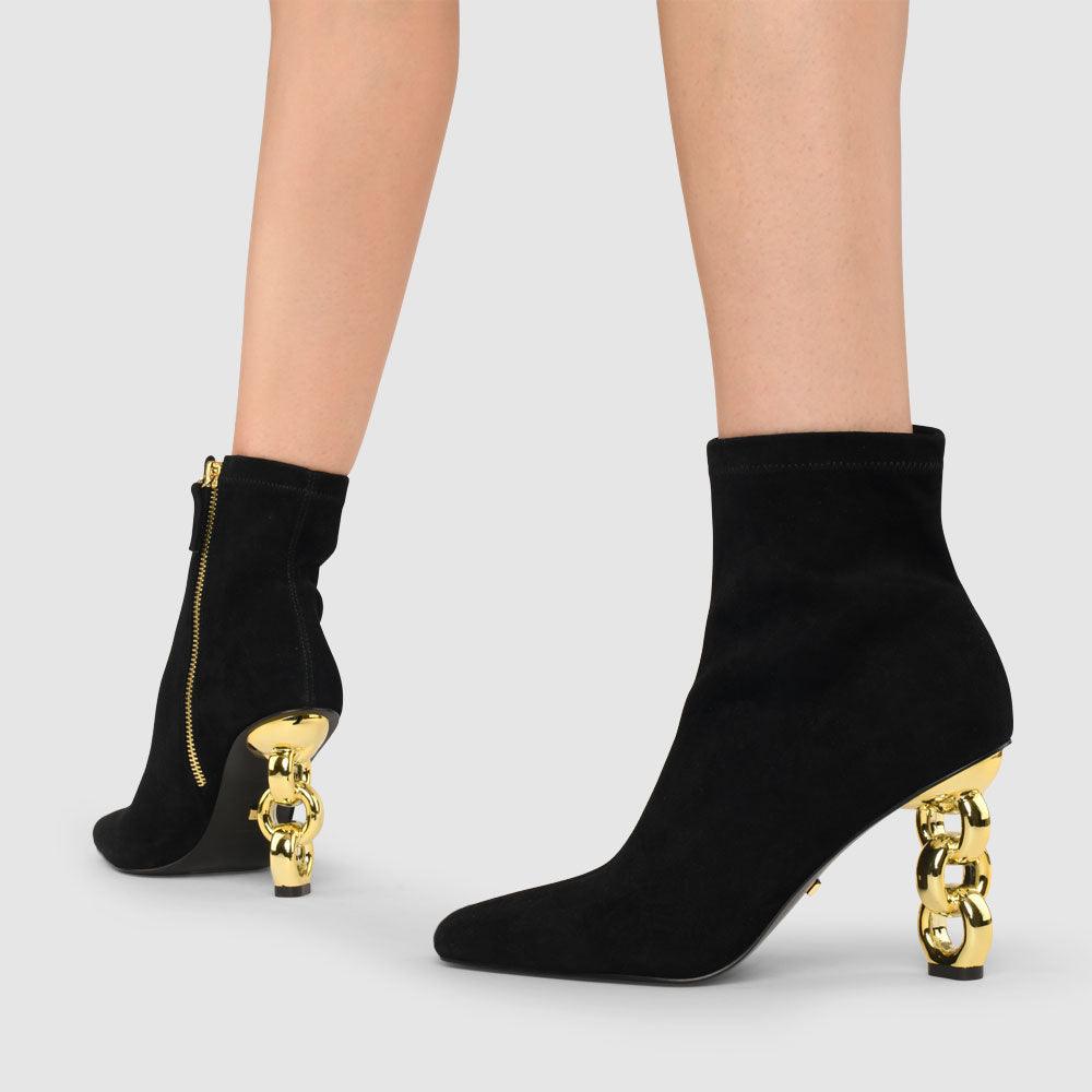 Kat Maconie Rue Boots RS23 MULTI CHAIN BOOTS Black/Gold