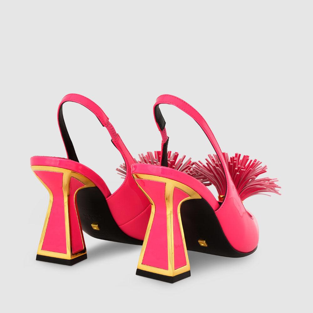 Kat Maconie Shani Pumps AW23 MID HOURGLASS HEEL Luminus Pink