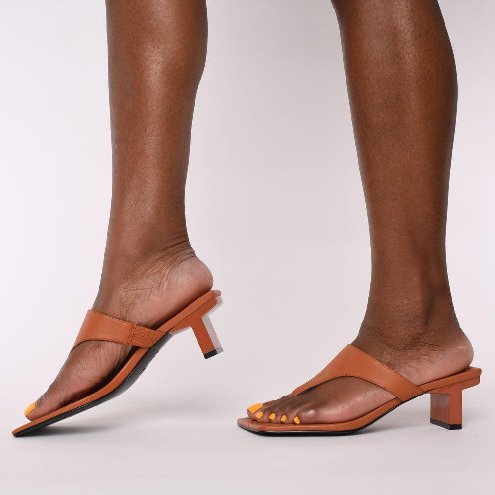Kat Maconie Siena Sandals SS22 Mid Heel Sandal Caramel