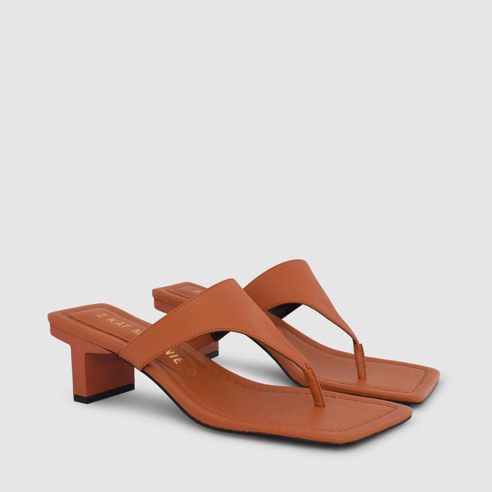 Kat Maconie Siena Sandals SS22 Mid Heel Sandal Caramel