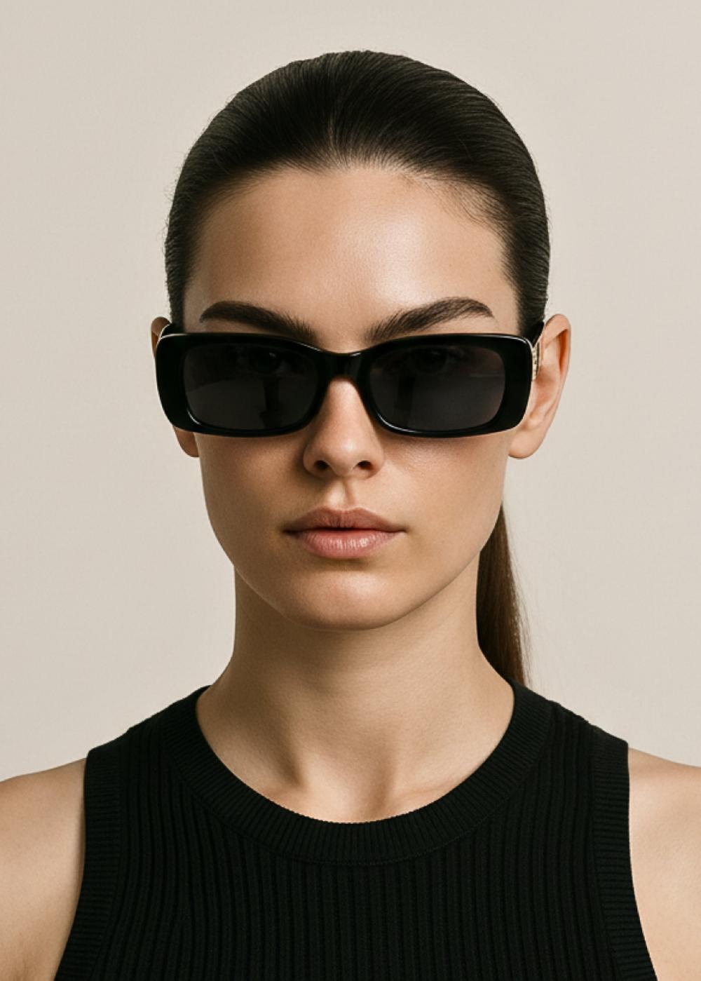 Kat Maconie Sierra Rectangle Sunglasses In Acetate Sunglasses
