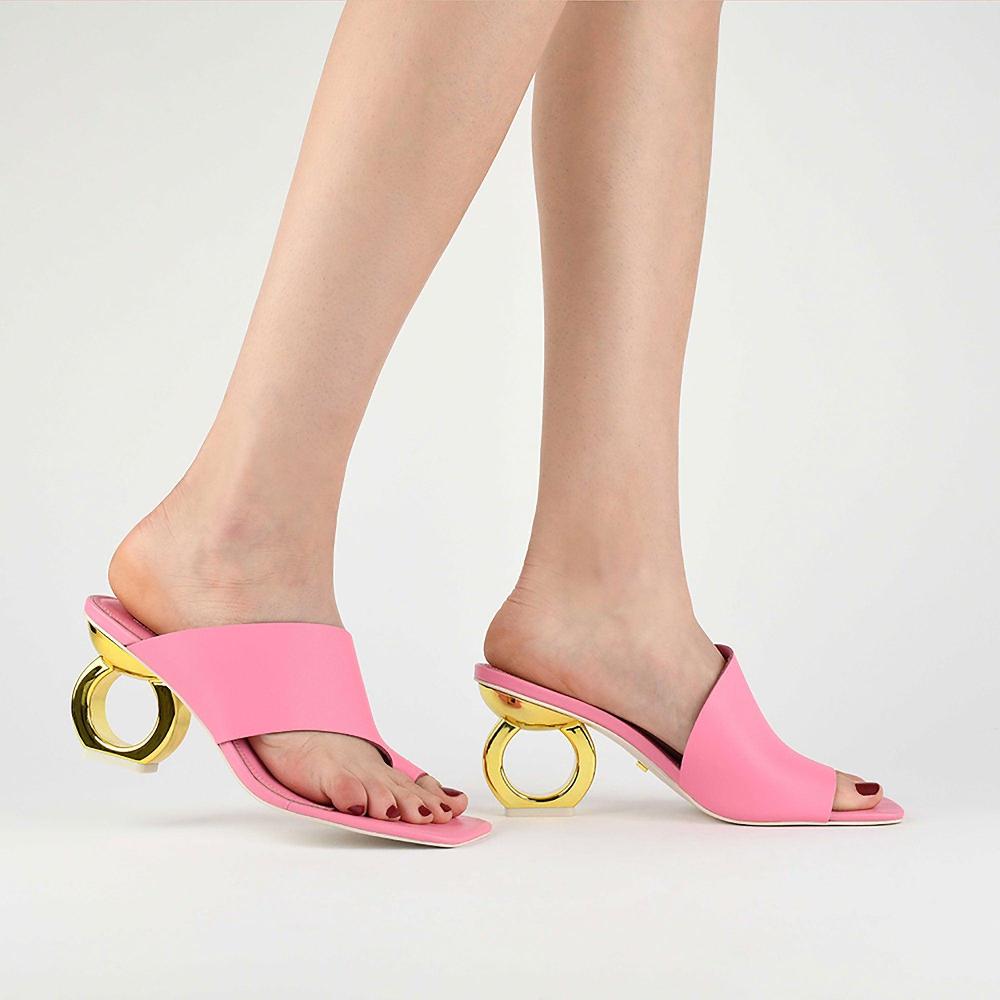 Kat Maconie Sigrid Sandals PF21 CHAIN HEEL Flamingo Pink