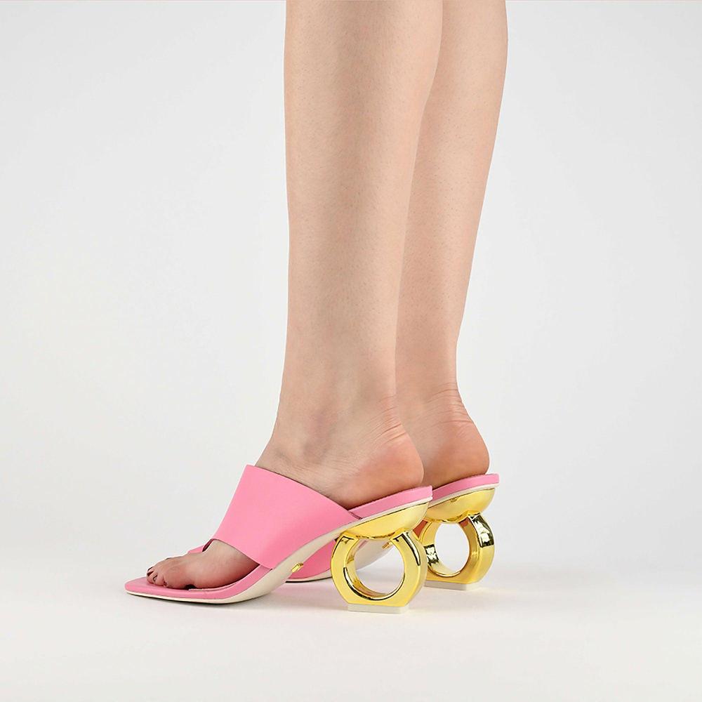 Kat Maconie Sigrid Sandals PF21 CHAIN HEEL Flamingo Pink