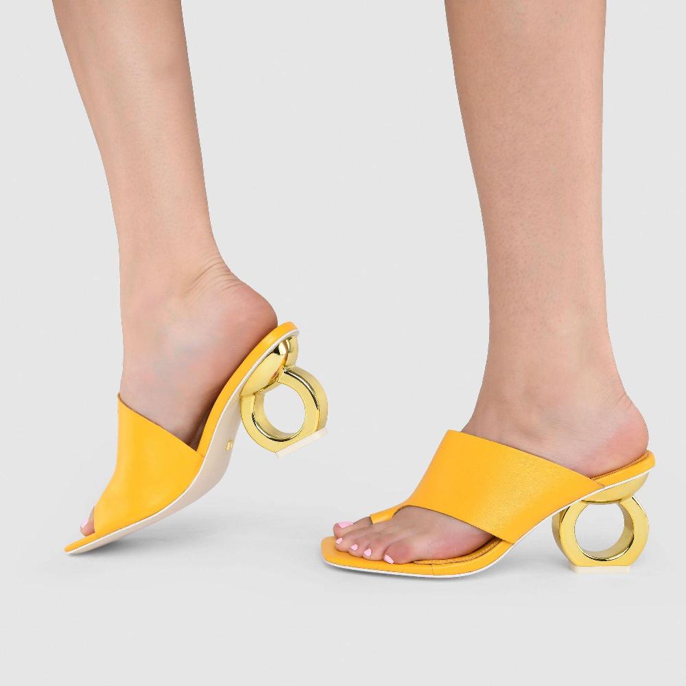 Kat Maconie Sigrid Sandals SS23 SINGLE CHAIN HEEL SANDALS Sunny