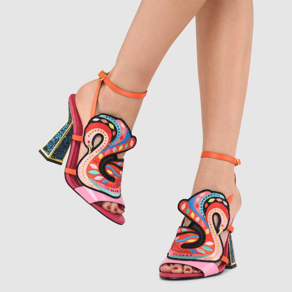 Kat Maconie Skylar Sandals RS23 HOURGLASS HEEL Multibrights