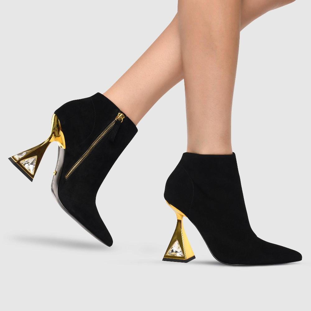Kat Maconie Sofi Boots AW23 MARTINI HEEL Black/Gold
