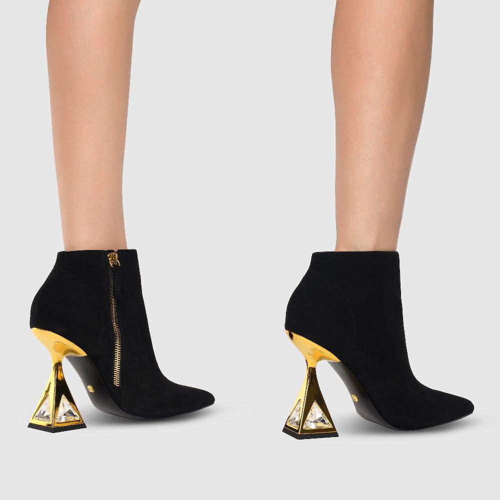 Kat Maconie Sofi Boots AW23 MARTINI HEEL Black/Gold