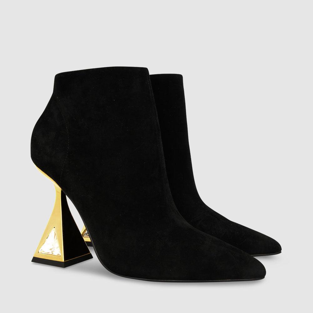 Kat Maconie Sofi Boots AW23 MARTINI HEEL Black/Gold