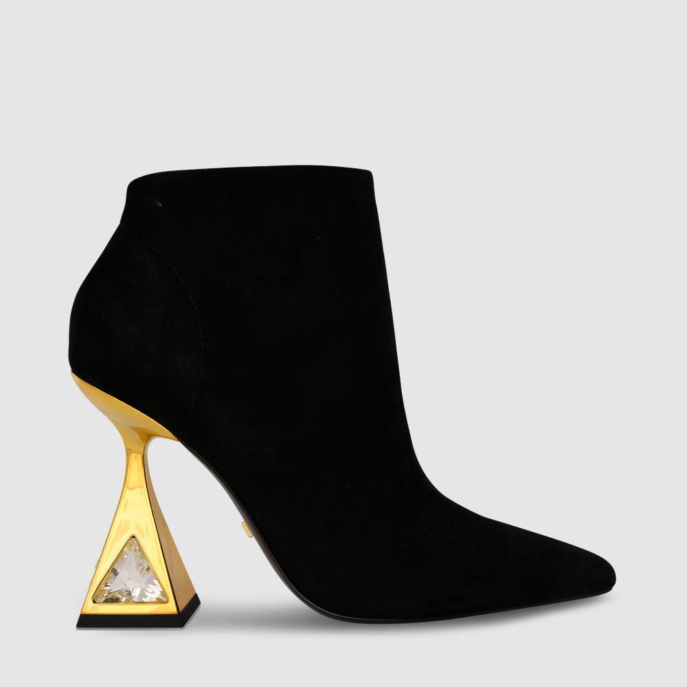 kat maconie Sofi Boots AW23 MARTINI HEEL Black/Gold