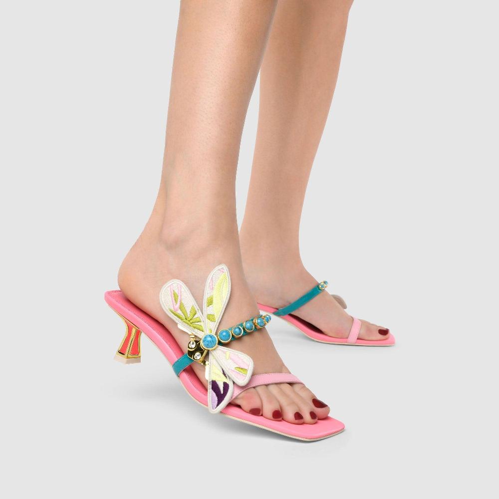 Kat Maconie Sofia Sandals PF23 KITTEN HEEL Multibrights
