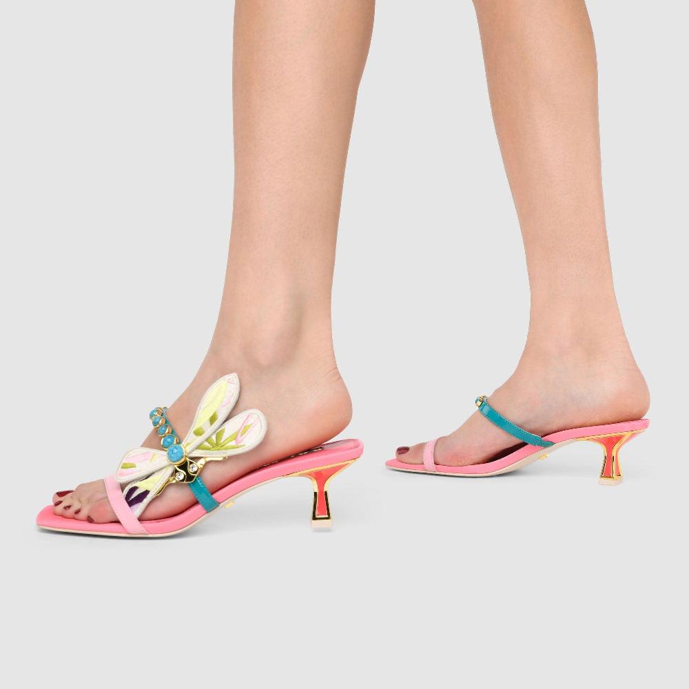 Kat Maconie Sofia Sandals PF23 KITTEN HEEL Multibrights