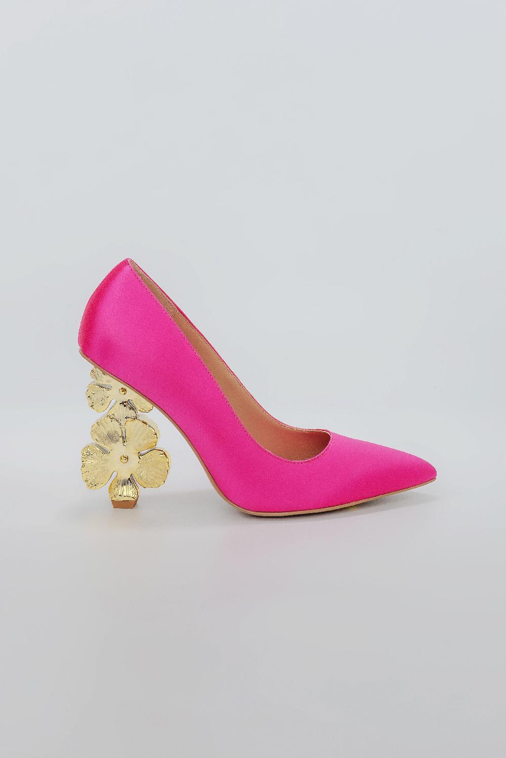 kat maconie Sonam Pumps SS25 SCULPTURAL HEEL Fuchsia