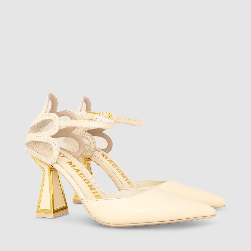 Kat Maconie Sumi Pumps AW23 MID HOURGLASS HEEL Ice Cream