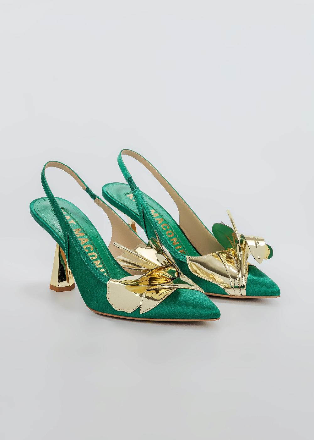 Kat Maconie Tamannaah Pumps SS25 MID HOURGLASS HEEL Emerald