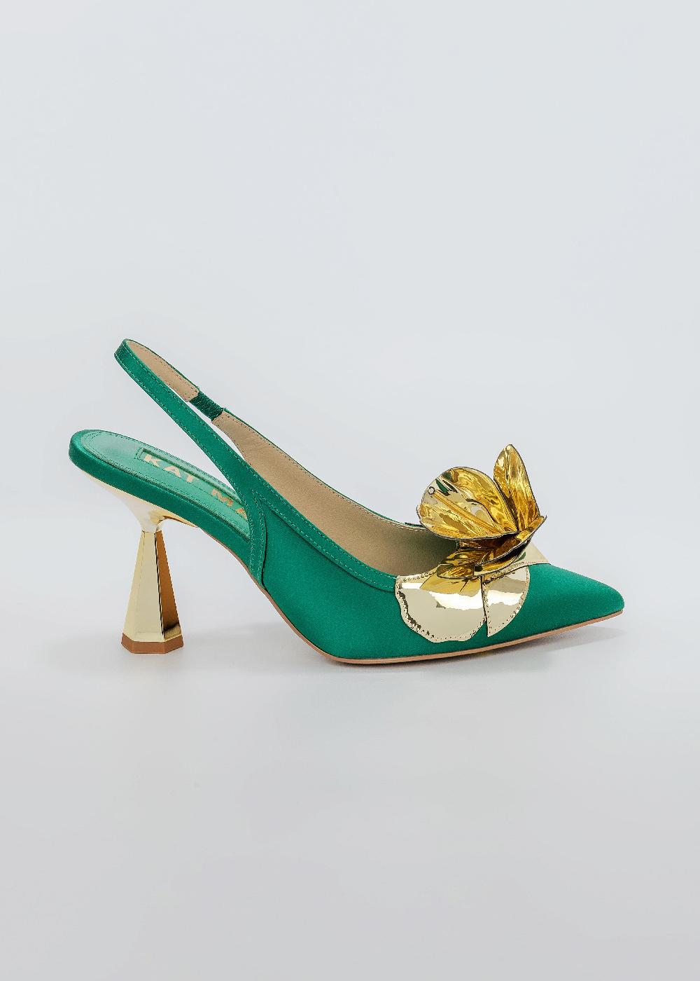 kat maconie Tamannaah Pumps SS25 MID HOURGLASS HEEL Emerald