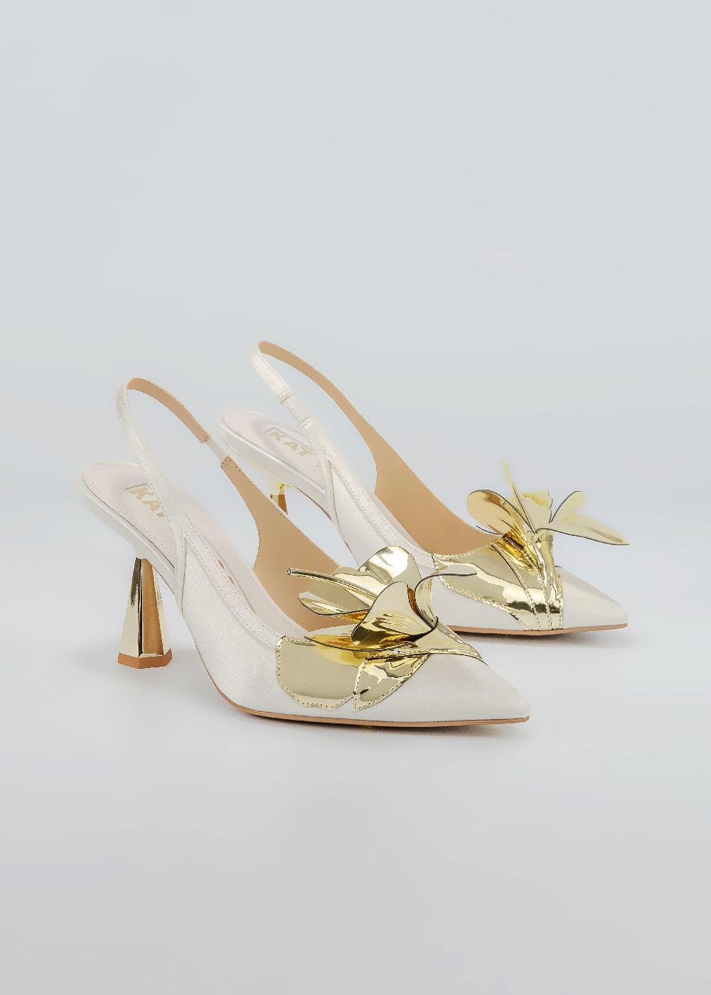 Kat Maconie Tamannaah Pumps SS25 MID HOURGLASS HEEL Ivory