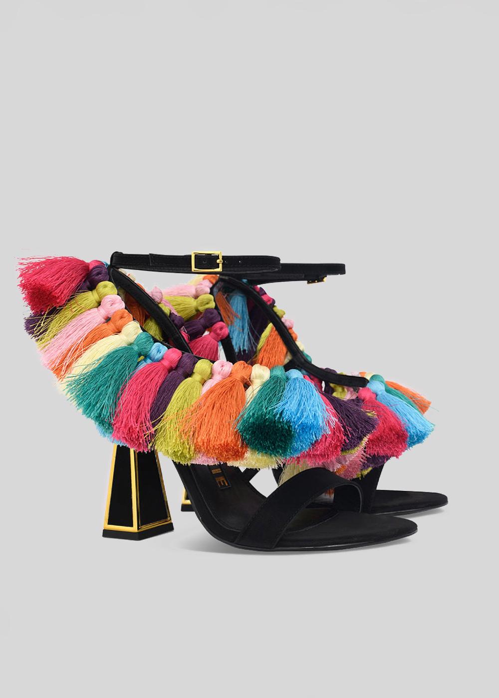 Kat Maconie Therese Sandals PF23 HOURGLASS HEEL Black