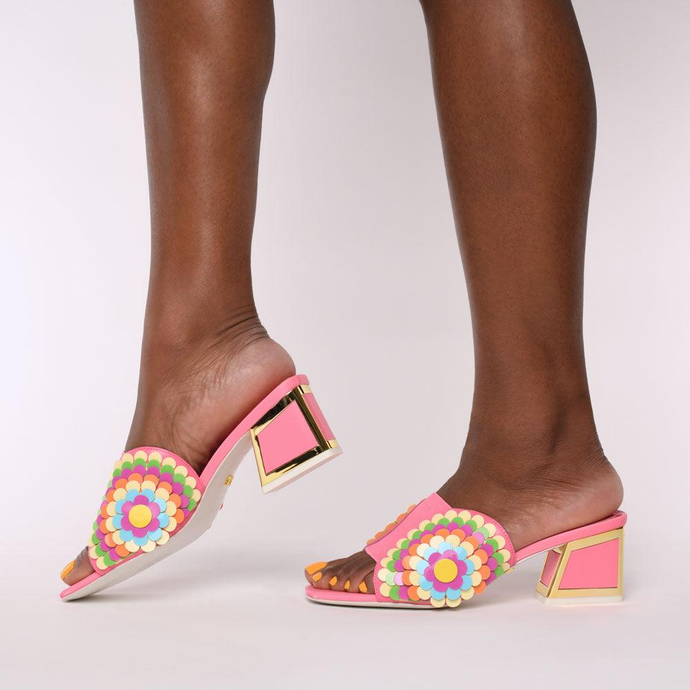 Kat Maconie Vira Sandals SS22 Kicker Heel Sandal Dragonfruit/Multi