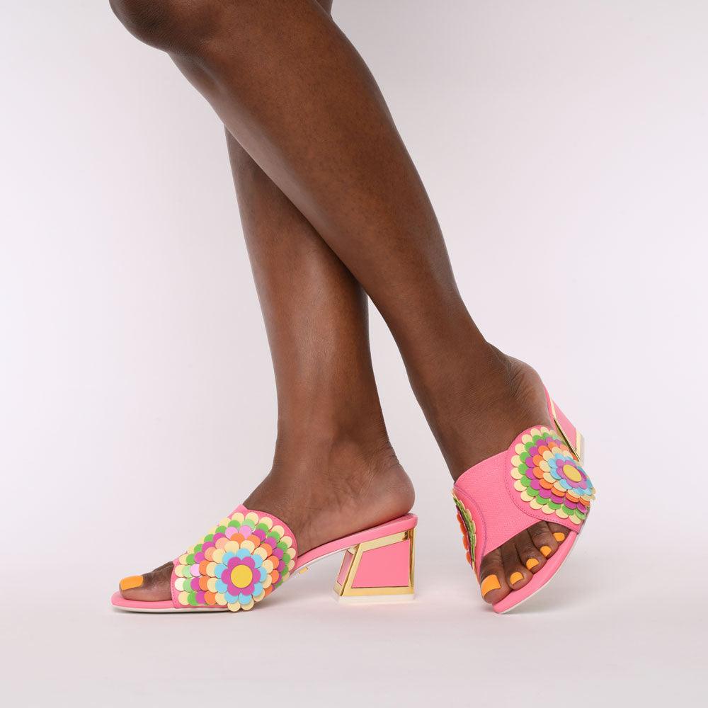 Kat Maconie Vira Sandals SS22 Kicker Heel Sandal Dragonfruit/Multi