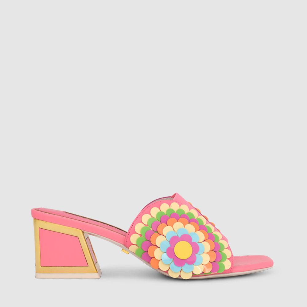 kat maconie Vira Sandals SS22 Kicker Heel Sandal Dragonfruit/Multi