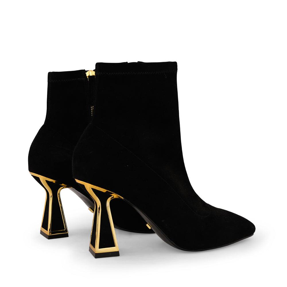 Kat Maconie Willa Boots AW21 MID HOURGLASS BOOT Black/Gold