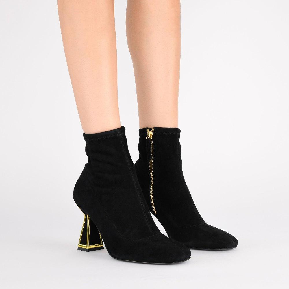 Kat Maconie Willa Boots AW21 MID HOURGLASS BOOT Black/Gold