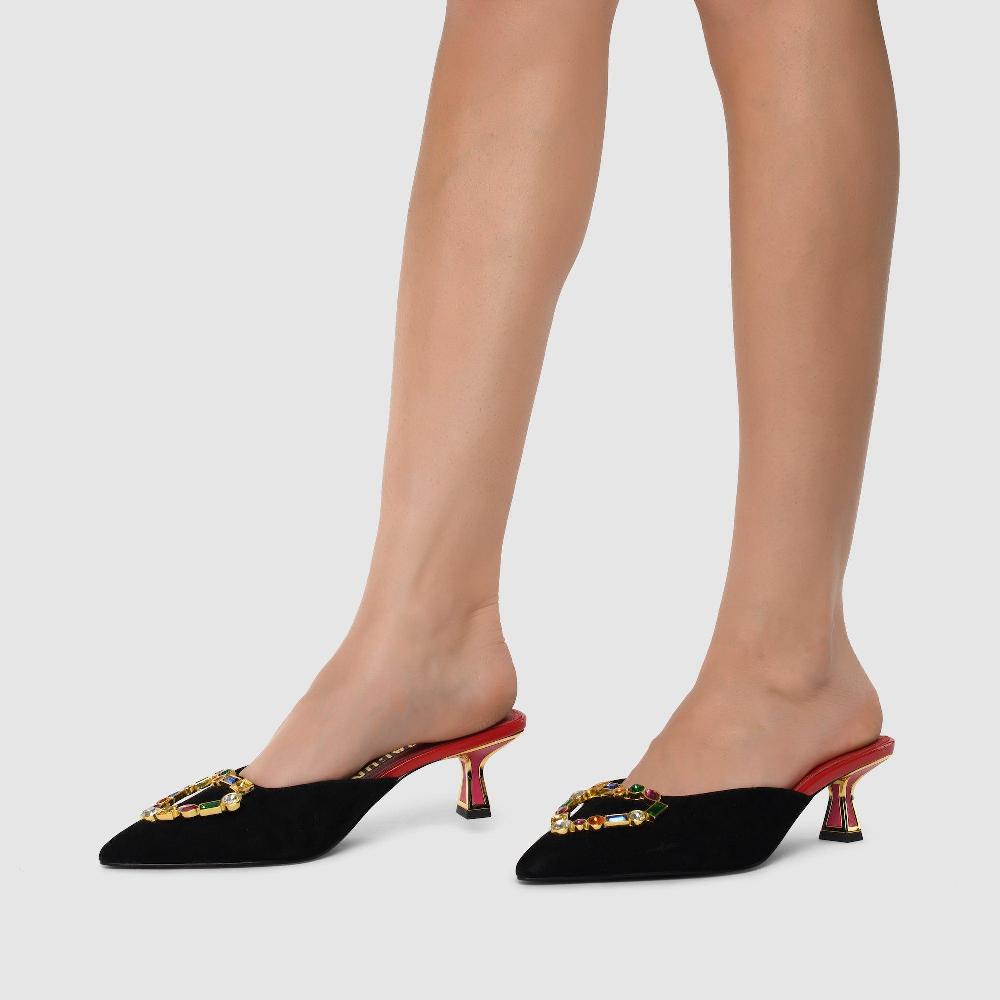 Kat Maconie Zendy Sandals RS23 KITTEN HEEL Black/Multi