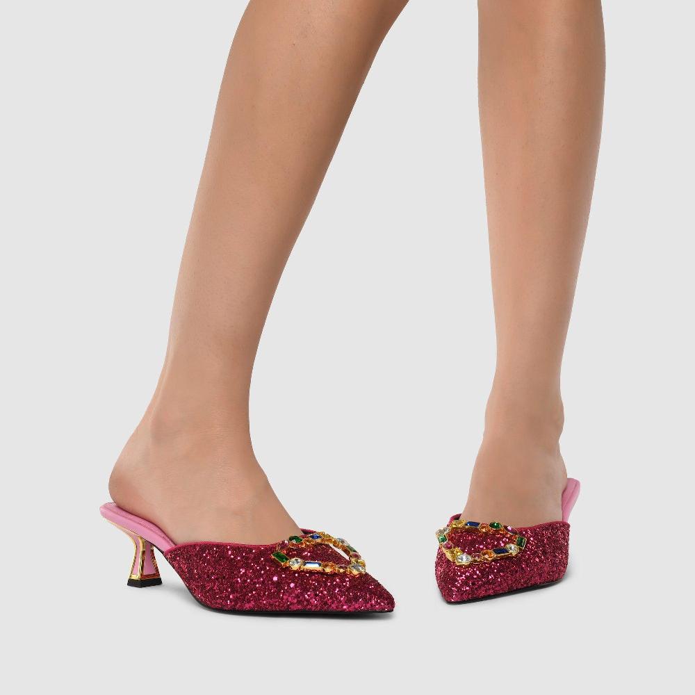 Kat Maconie Zendy Sandals RS23 KITTEN HEEL Multi Pinks