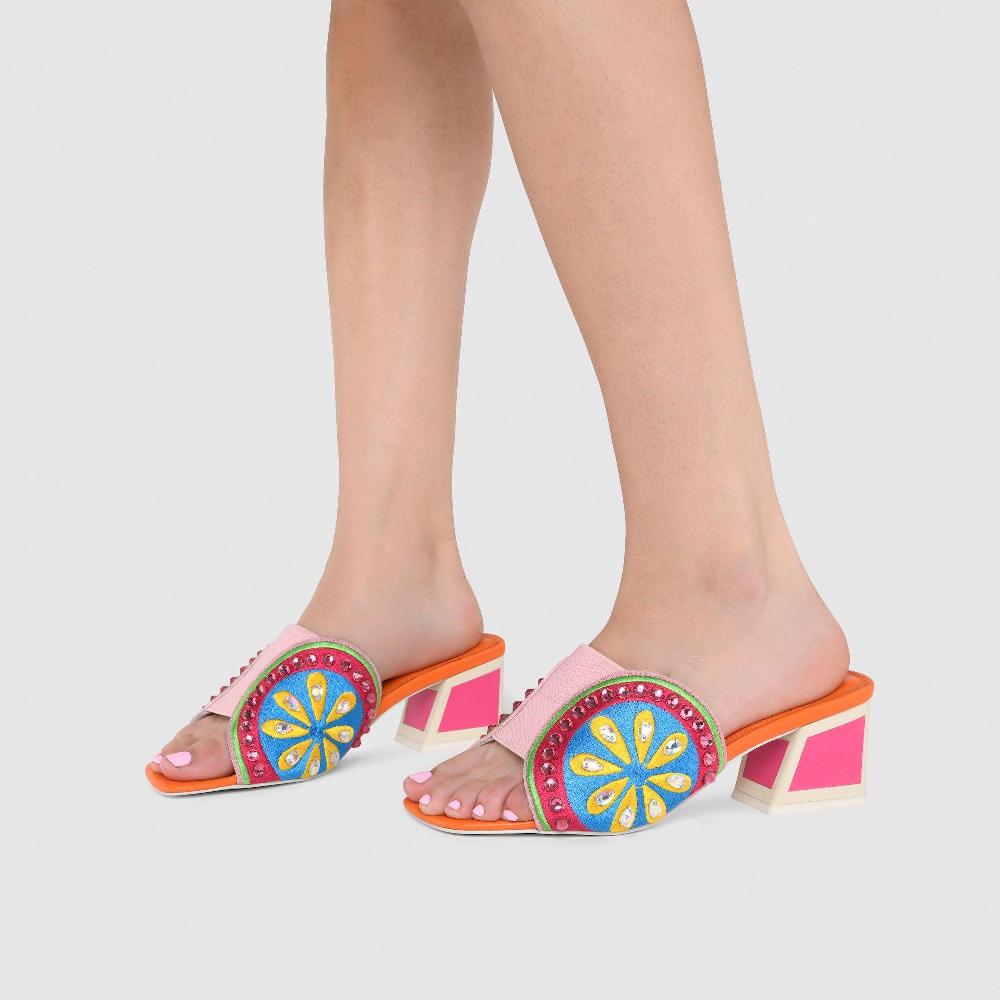 Kat Maconie Zesty Sandals SS23 KICKER HEEL SANDALS Spritz Orange