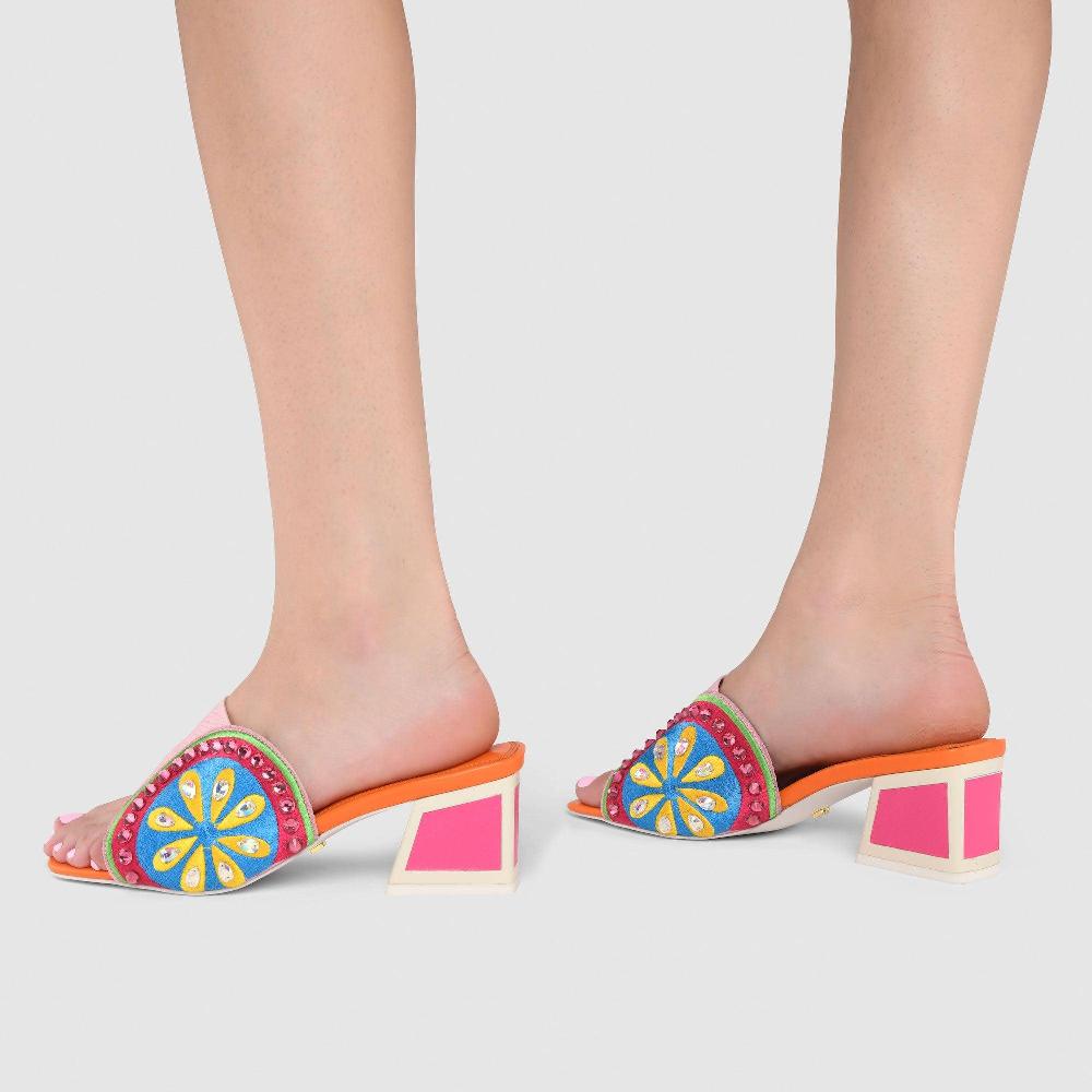 Kat Maconie Zesty Sandals SS23 KICKER HEEL SANDALS Spritz Orange