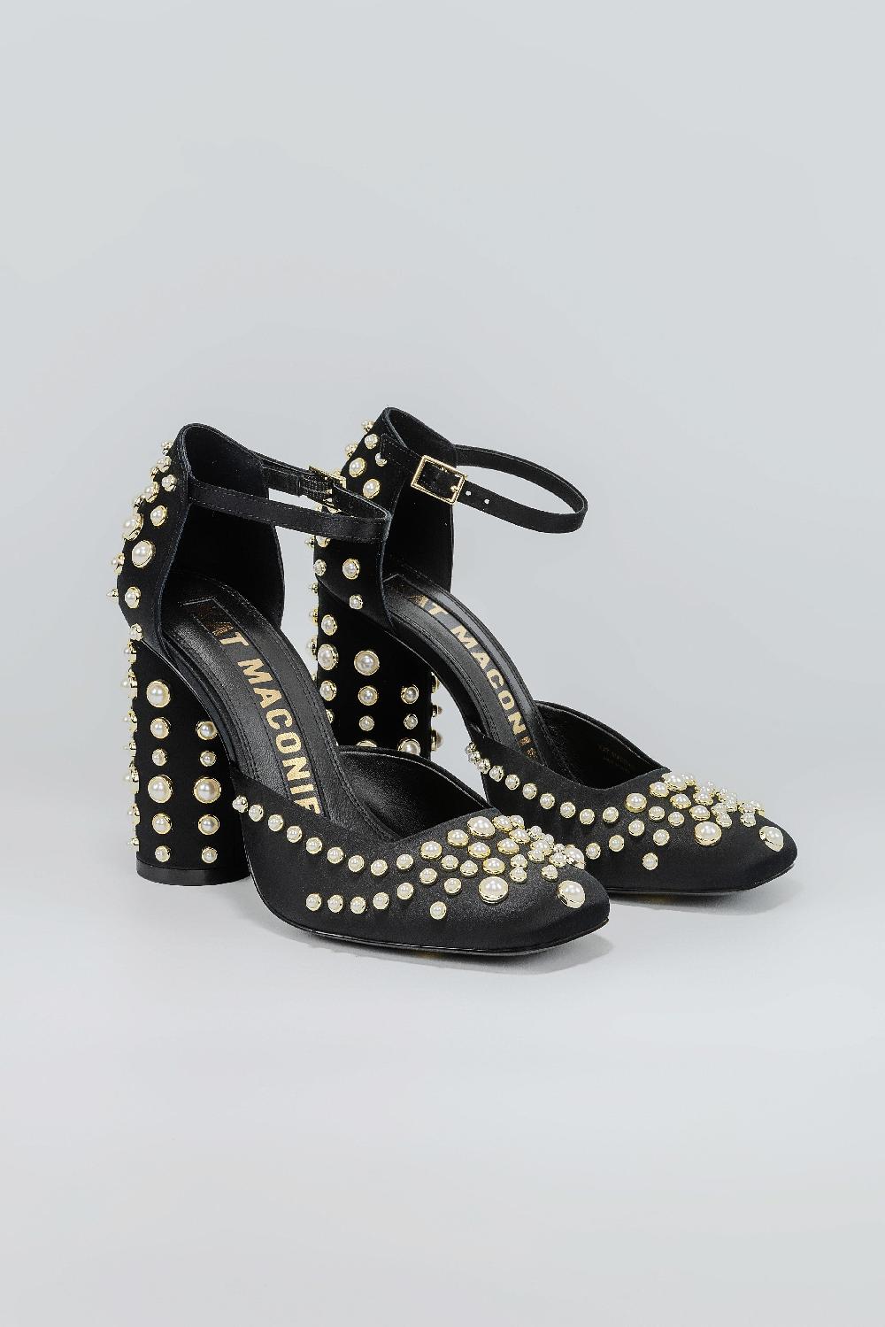 Kat Maconie Zozo Pumps SS25 CYLINDER BLOCK HEEL Black