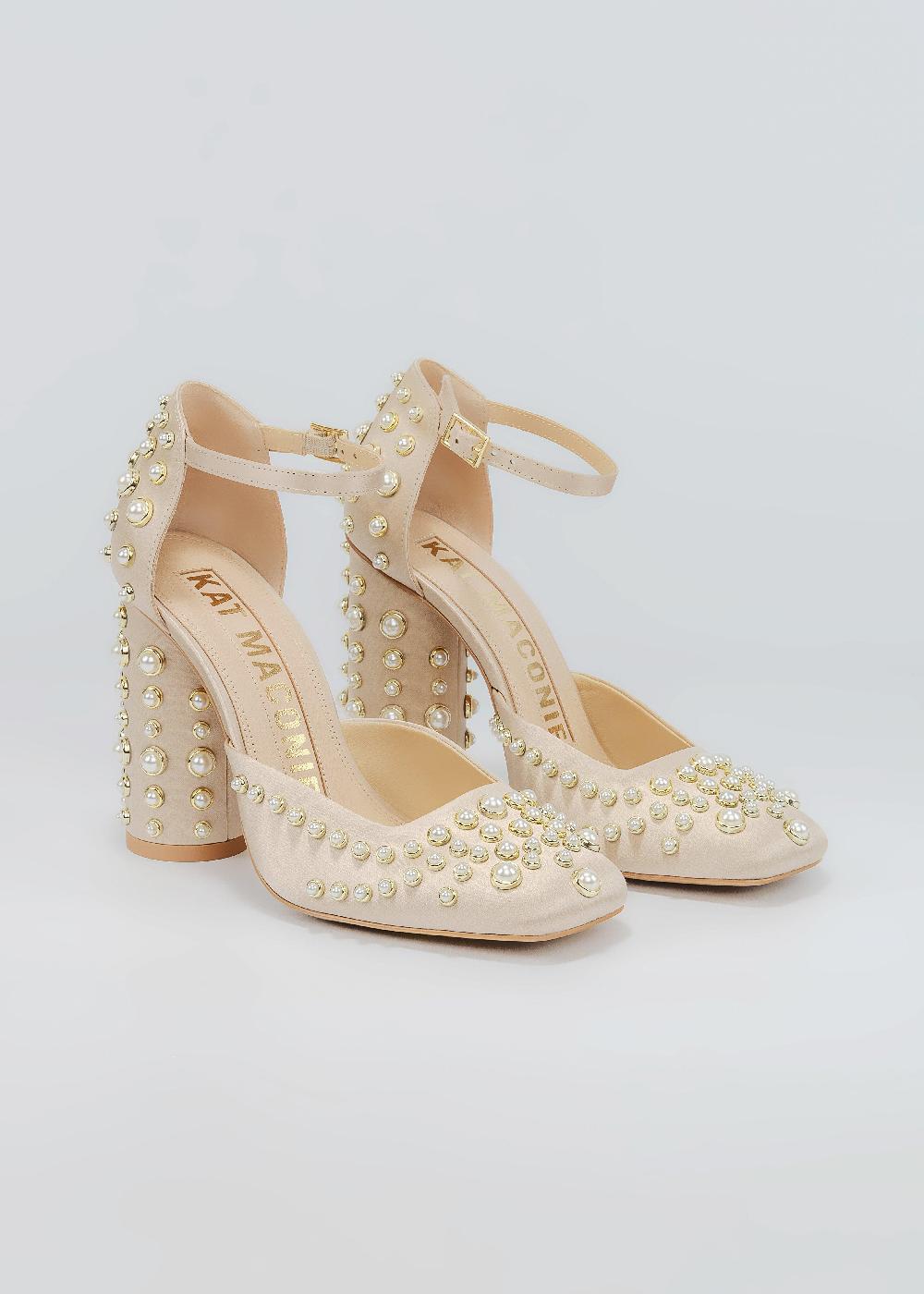 Kat Maconie Zozo Pumps SS25 CYLINDER BLOCK HEEL Nude