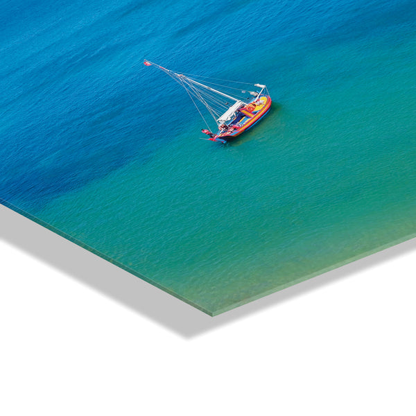 Kate & Laurel A Lagos Sail Floating Acrylic Art By Rachel Bolgov