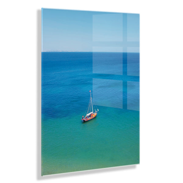 kate & laurel A Lagos Sail Floating Acrylic Art by Rachel Bolgov