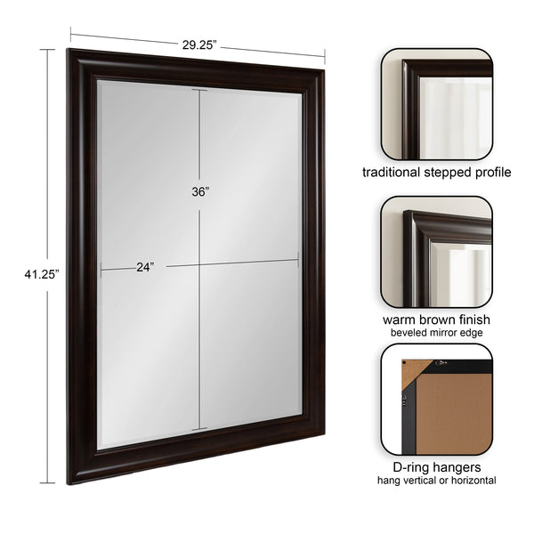 Kate & Laurel Aberdeen Rectangle Bathroom Wall Mirror