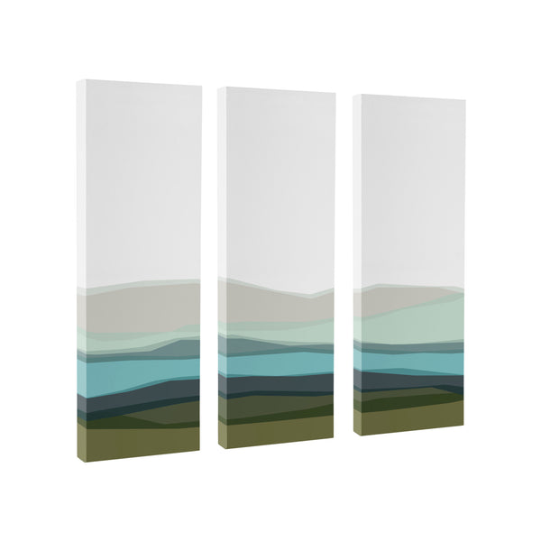 kate & laurel Abstract Blue Lake and Mountains Canvas Art Set by The Creative Bunch Studio