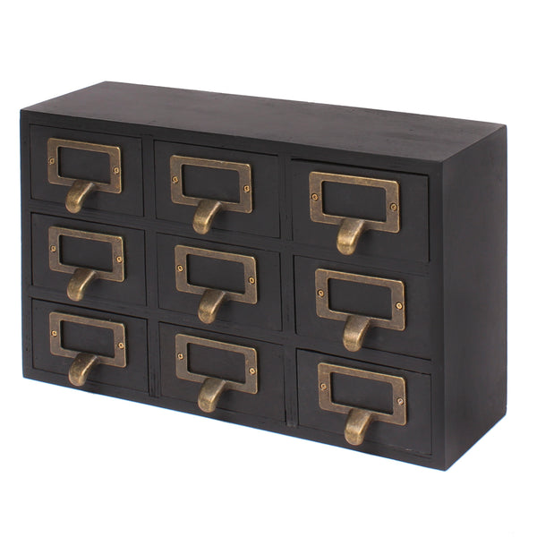 Kate & Laurel Apothecary Wood Desk Drawer Set 9 Drawers