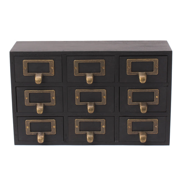 Kate & Laurel Apothecary Wood Desk Drawer Set 9 Drawers