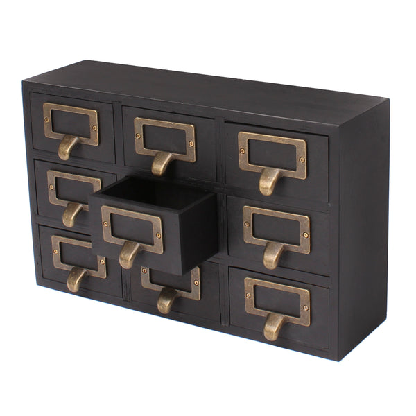 Kate & Laurel Apothecary Wood Desk Drawer Set 9 Drawers